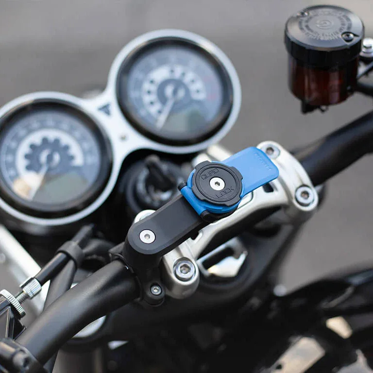 התקן מעמד לטלפון עם חיבור לכידון האופנוע Quad Lock Motorcycle Handlebar Mount - Image 5