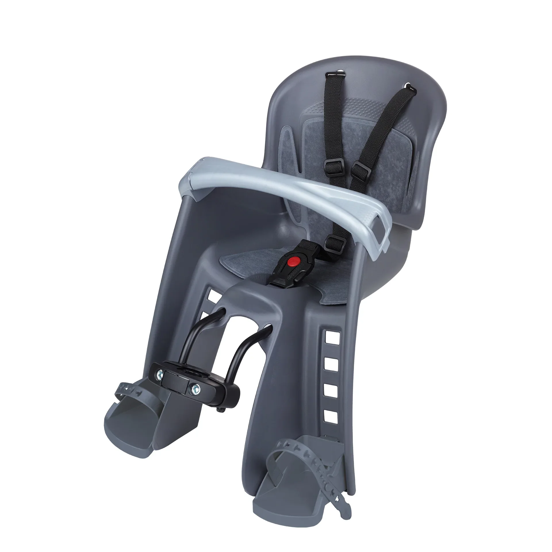 כסא קדמי לילד לאופניים עם חיבור קדמי Polisport Bilby Junior שחור/אפור - Image 2