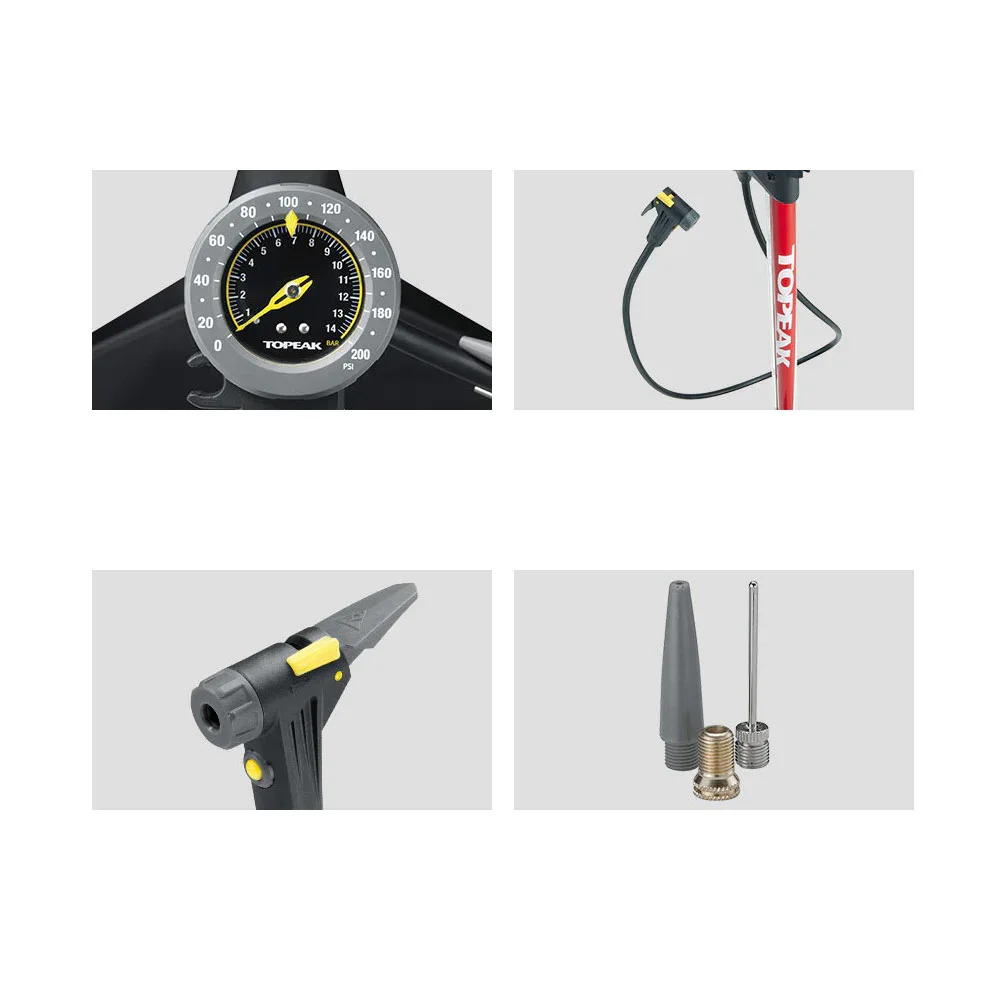 משאבת רצפה לאופניים עם מד לחץ טופיק Topeak JoeBlow® RACE - Image 2