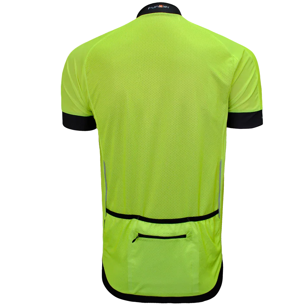 חולצת רכיבה קצרה לגברים פאנקייר Funkier Parma J930 Yellow Ref - Image 3