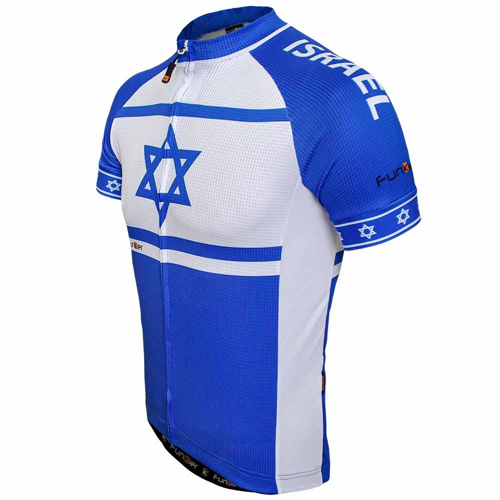 חולצת רכיבה קצרה לגברים דגל ישראל פאנקייר Funkier Volterra-3 - Image 2