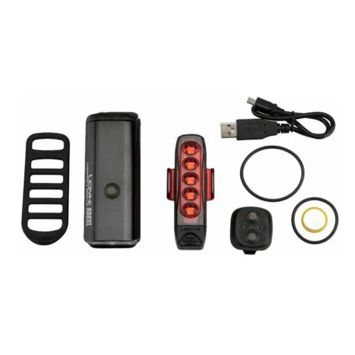 סט פנס קדמי ואחורי כולל שלט אלחוטי Lezyne Connect Drive - Image 2
