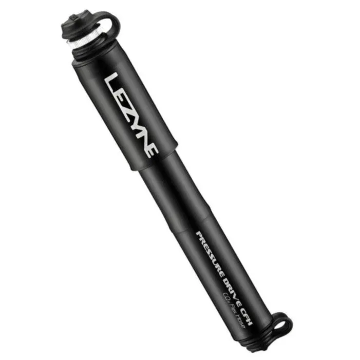 משאבה לאופניים מיני עם צינורית ל-CO2 Lezyne Pressure Drive CFH