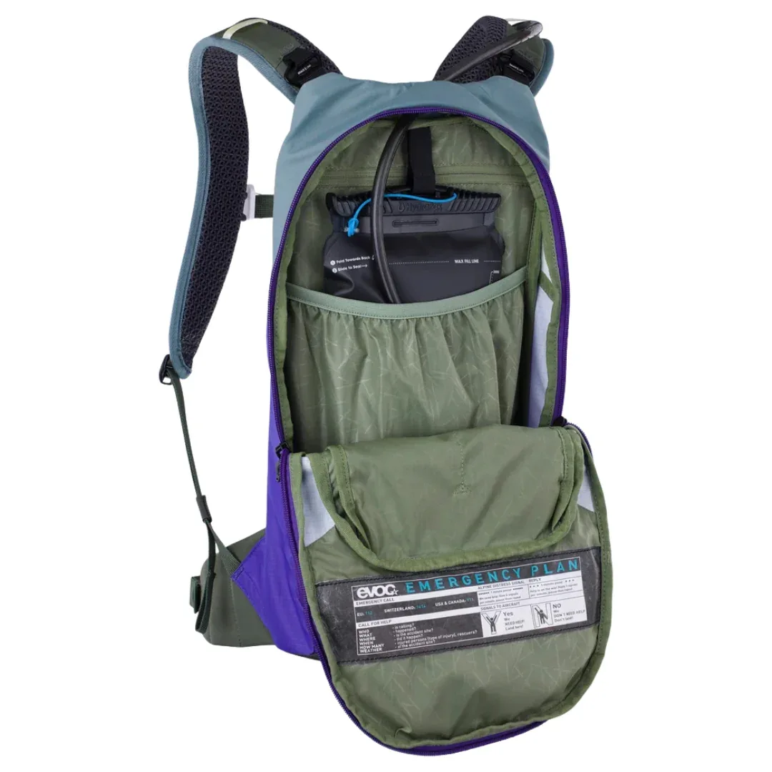 תיק רכיבה וטיולים + שלוקר 6 ליטר אבוק Evoc Stage 6 סגול-זית - Image 3