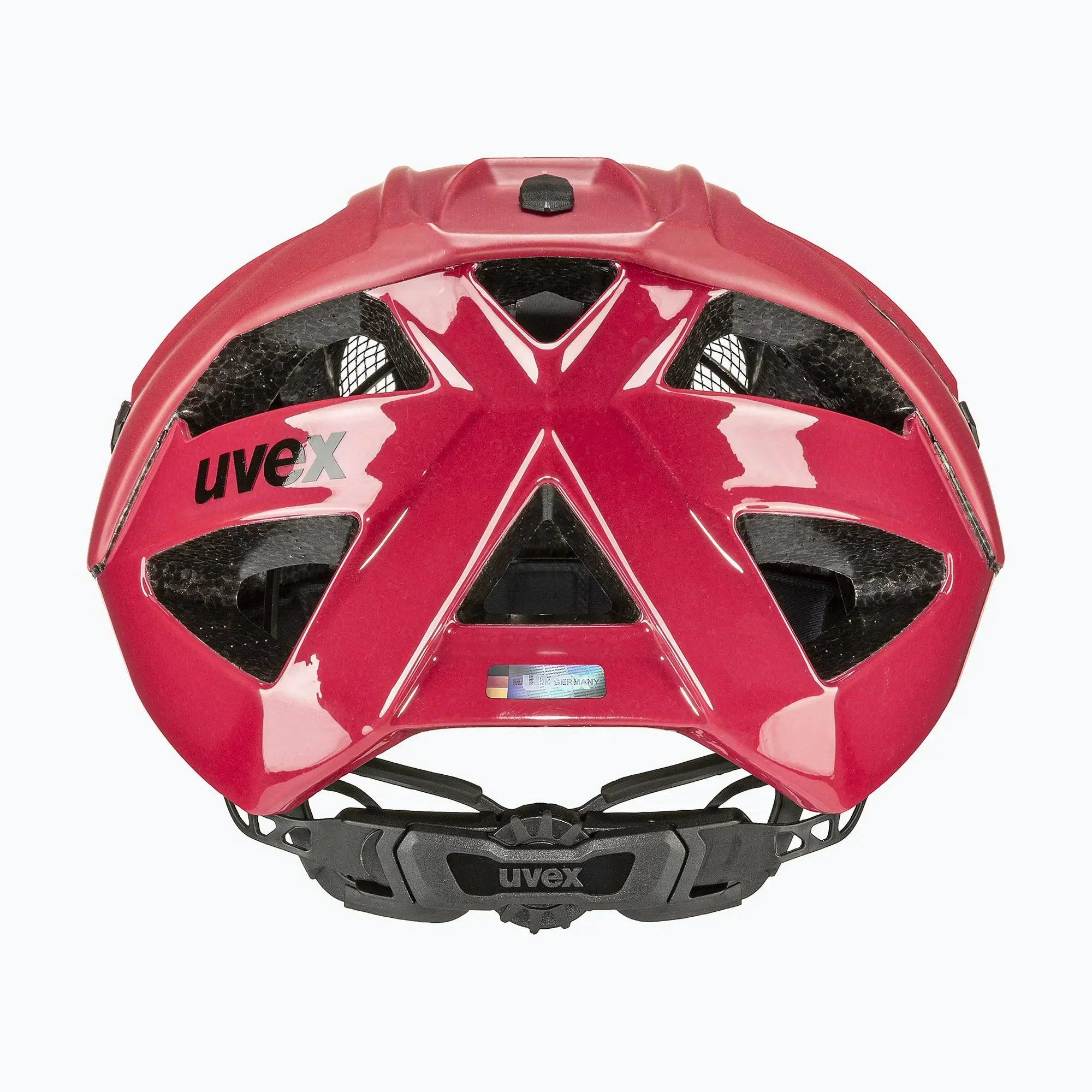 קסדה מקצועית לאופניים Uvex Quatro אדום\שחור - Image 3