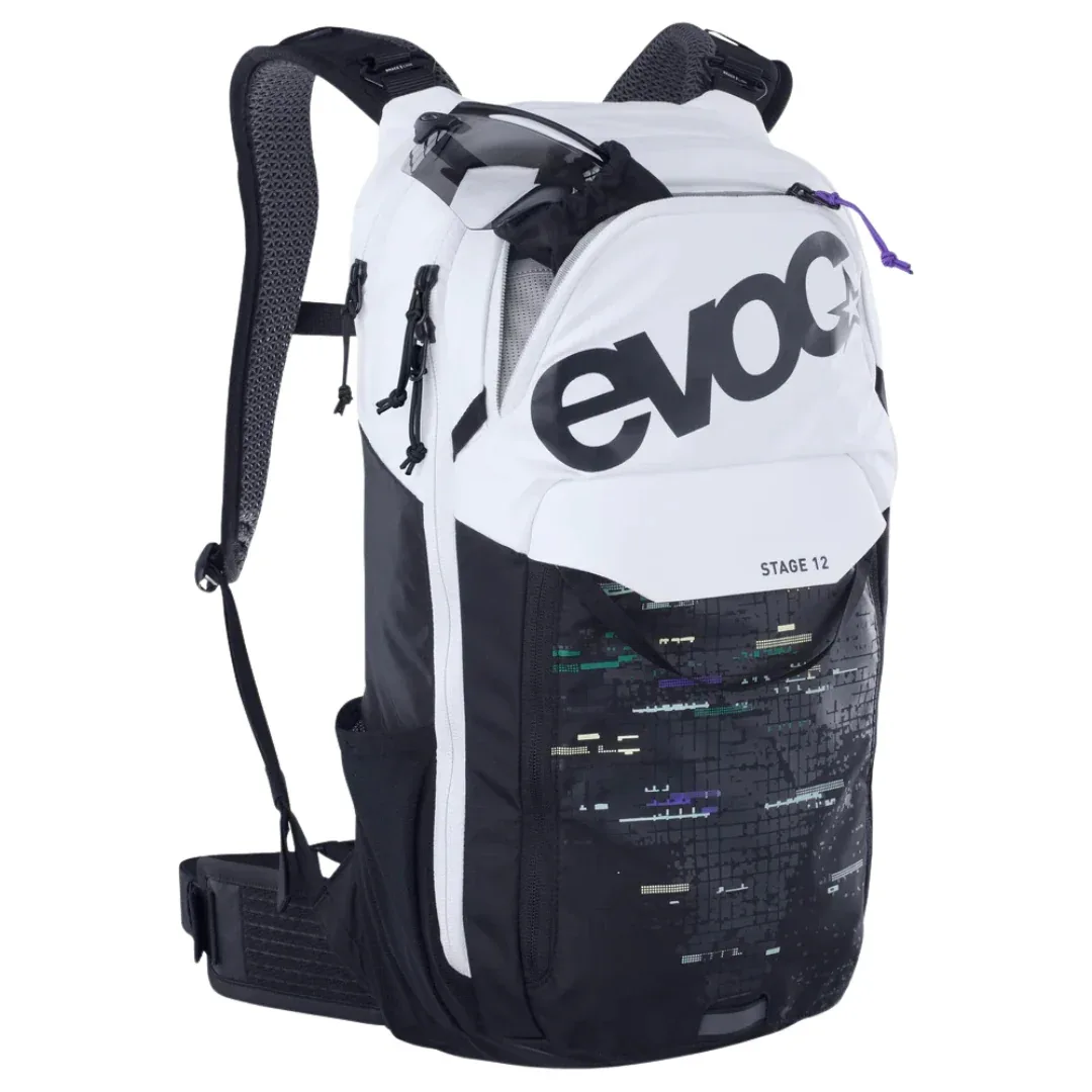 תיק רכיבה וטיולים 12 ליטר אבוק Evoc Stage 12 שחור-לבן - Image 3