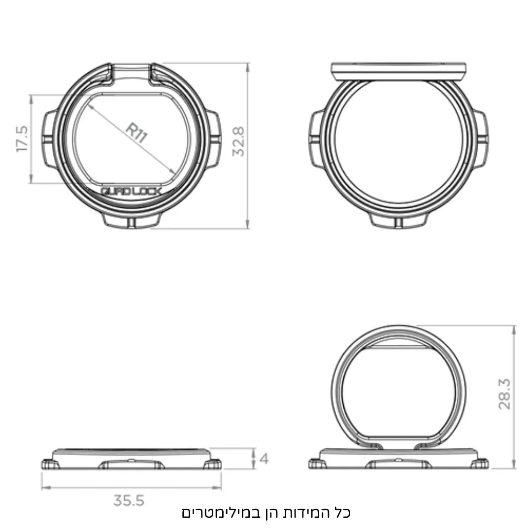 מעמד טבעת לטלפון Quad Lock Phone Ring/Stand - Image 2