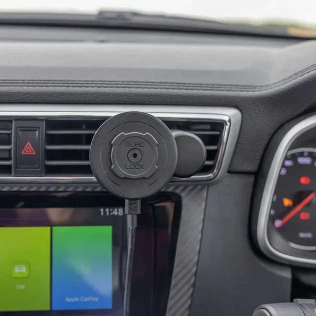 התקן מעמד לטלפון לרכב חיבור לתריסי מזגן Quad Lock Car Vent Mount - Image 9